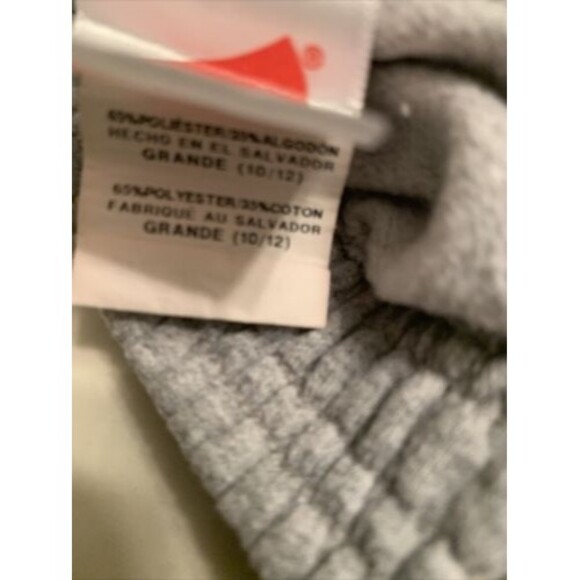 Hanes Boys Jogger Pants Elastic Waist Pockets Size L 10-12 Gray - Picture 3 of 12